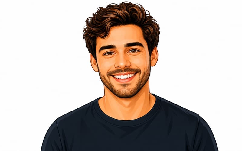 Portrait of a woman turned into cartoon model style